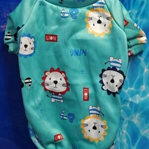 Pet Clothing- " GREEN LIONS" Sweat Shirt Pullover Super Soft